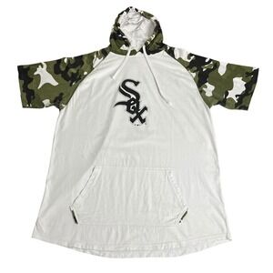 Chicago White Sox #7 Anderson Shirt Mens 3XLT Camo Hooded Kangaroo Pocket Cotton
